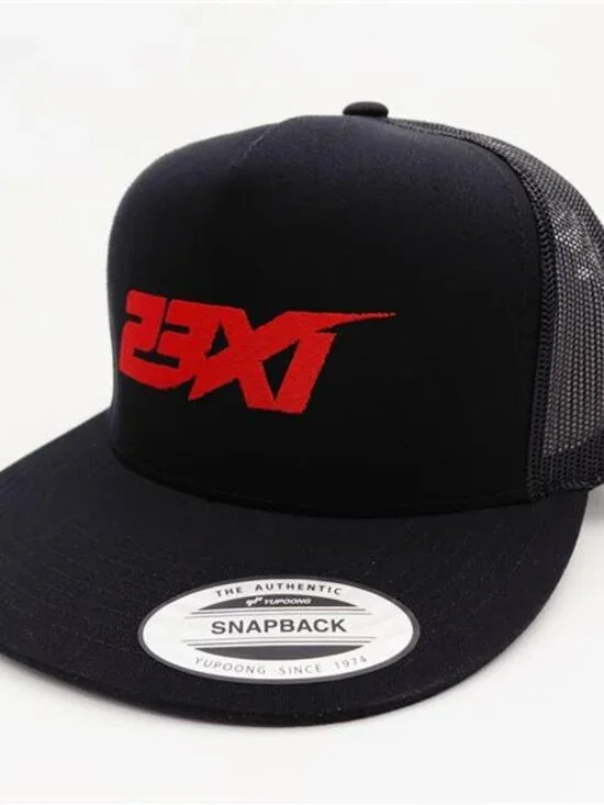 RARE Quality 23XI Racing Bubba Wallace Yupoong Snapback Hat Black Flat Bill NWT - Picture 1 of 4